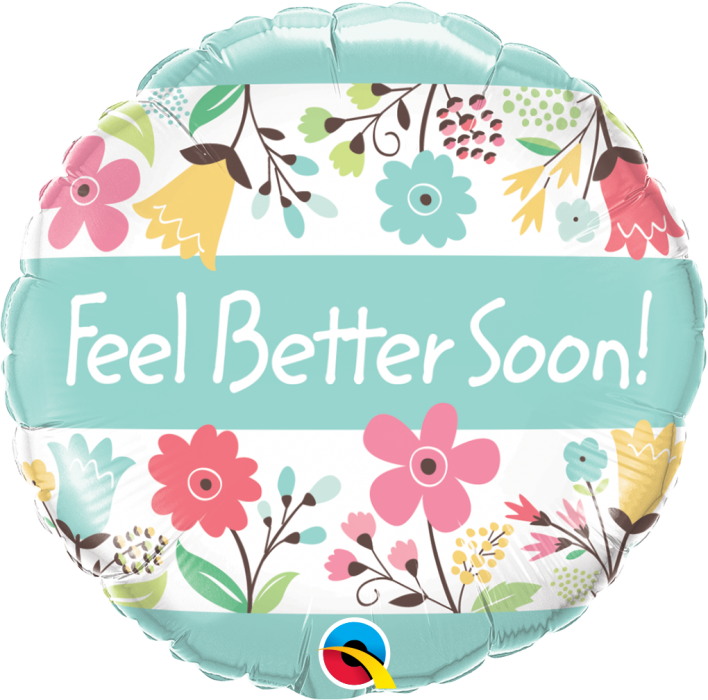 Floral 18'' Foil Feel Better Balloon