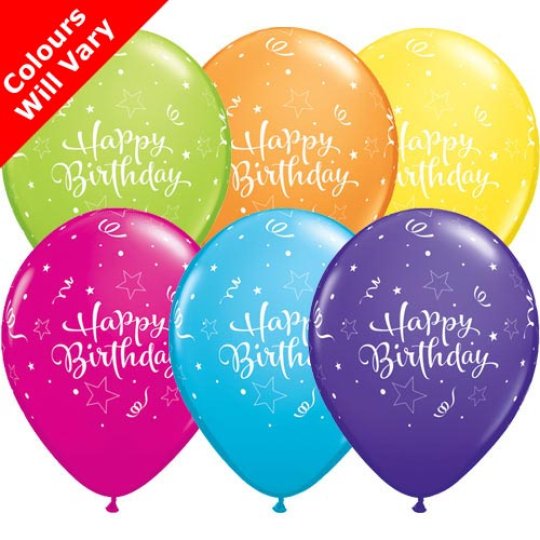 Shining Star Birthday Balloons Pack of 6