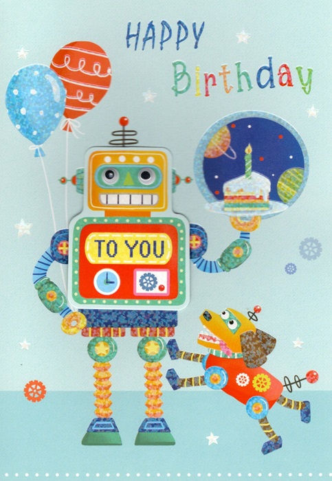 Robot Birthday Card