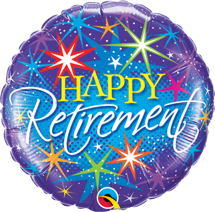 Colourful Bursts 18'' Foil Retirement Balloon