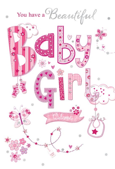 Welcome New Baby Girl Card