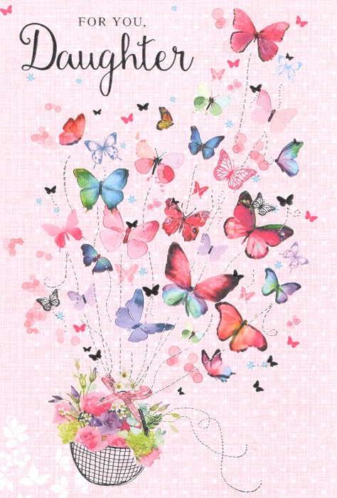 A Flutter Of Butterflies Daughter Birthday Card