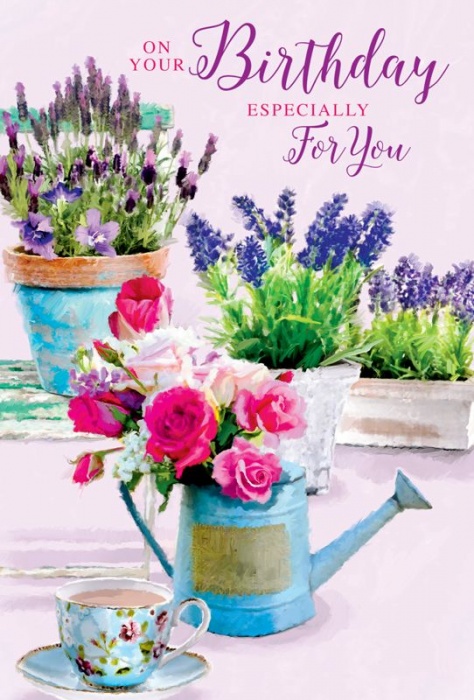Flower Pots Birthday Card