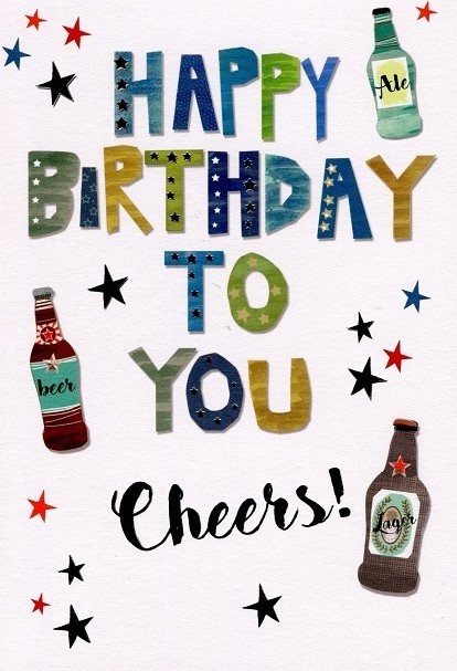 Bottles And Cheers | Male Birthday Card