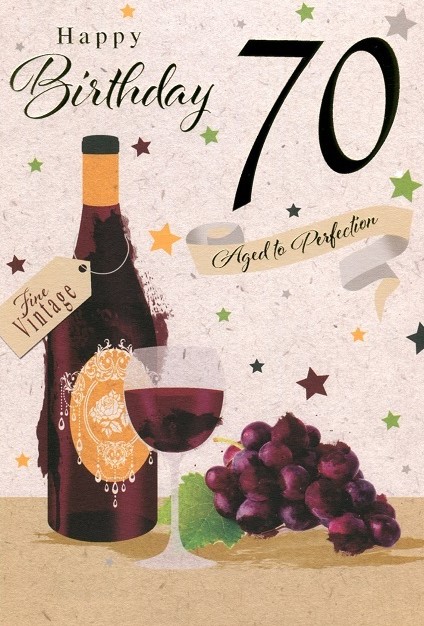 Aged To Perfection 70th Birthday Card