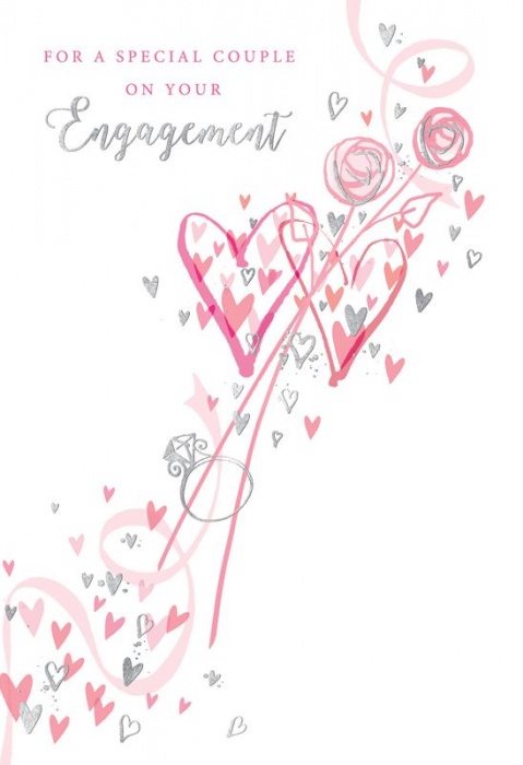 Hearts Your Engagement Card