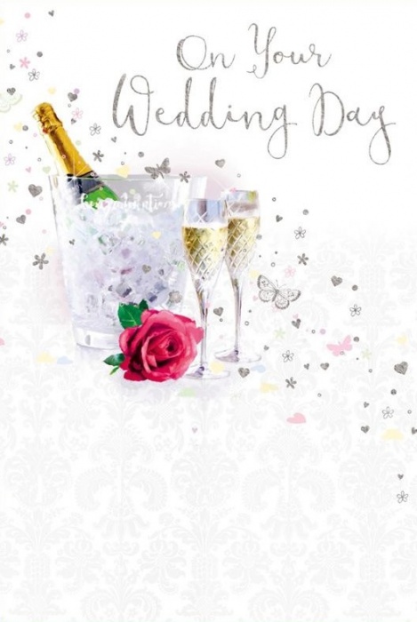 Champagne Wedding Card