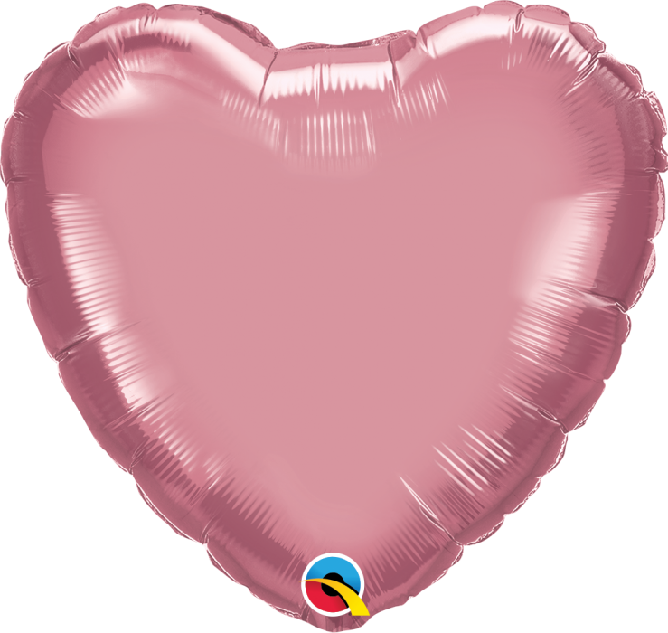 Chrome Mauve 18'' Heart Foil Balloon