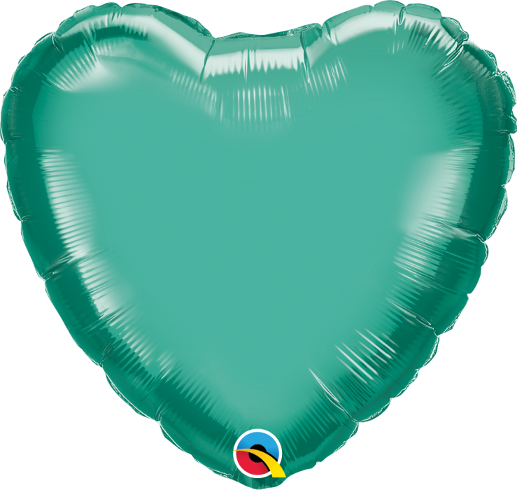 Chrome Green 18'' Heart Foil Balloon