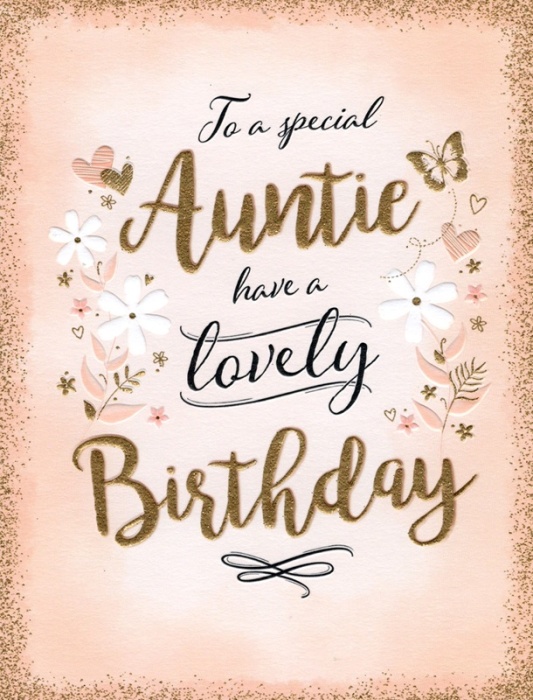 Flowers Auntie Birthday Card