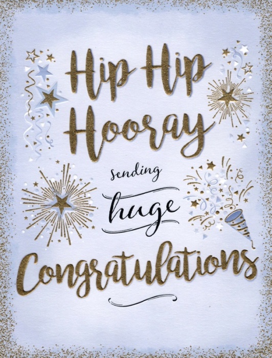 Hip Hip Hooray Congratulations Card