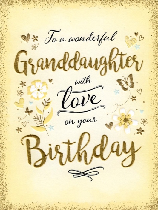 Flowers Grand-Daughter Birthday Card