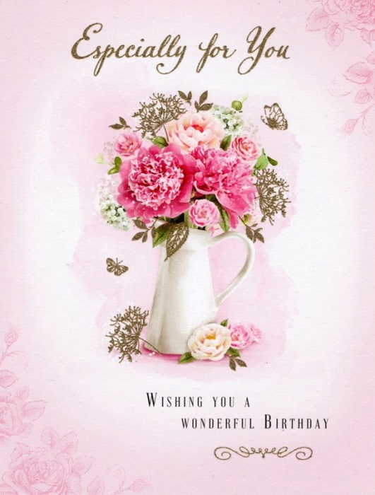 Flowers In A Vase Birthday Card