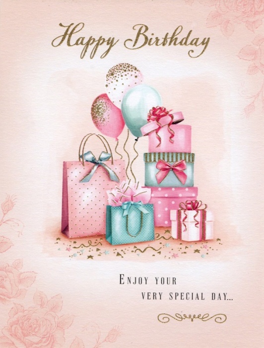 Gifts & Balloons Birthday Card