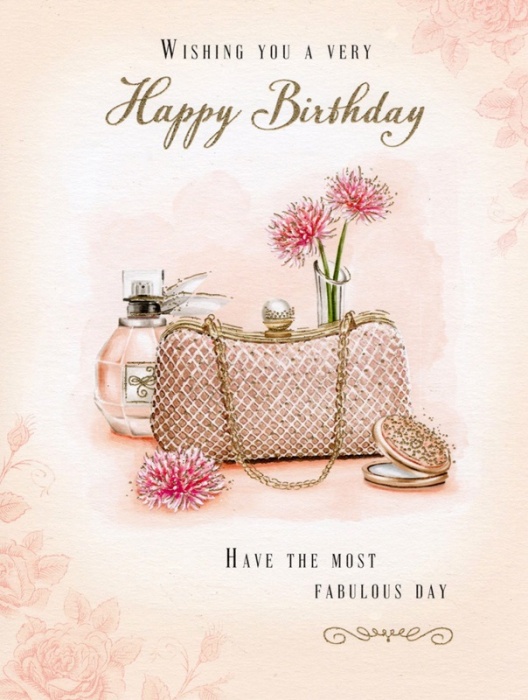 Handbag & Perfume Birthday Card