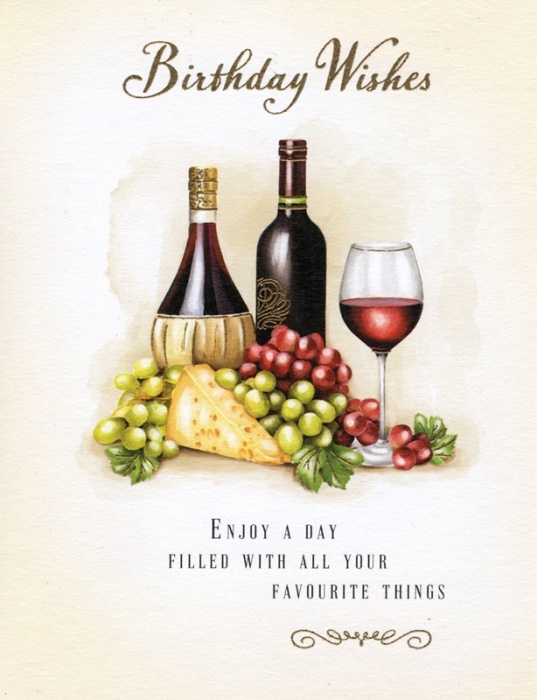 Wine Birthday Card