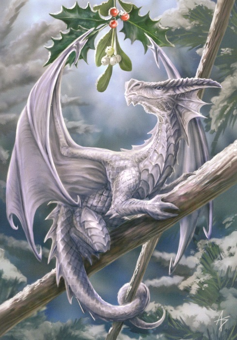 Snow Dragon Christmas Card