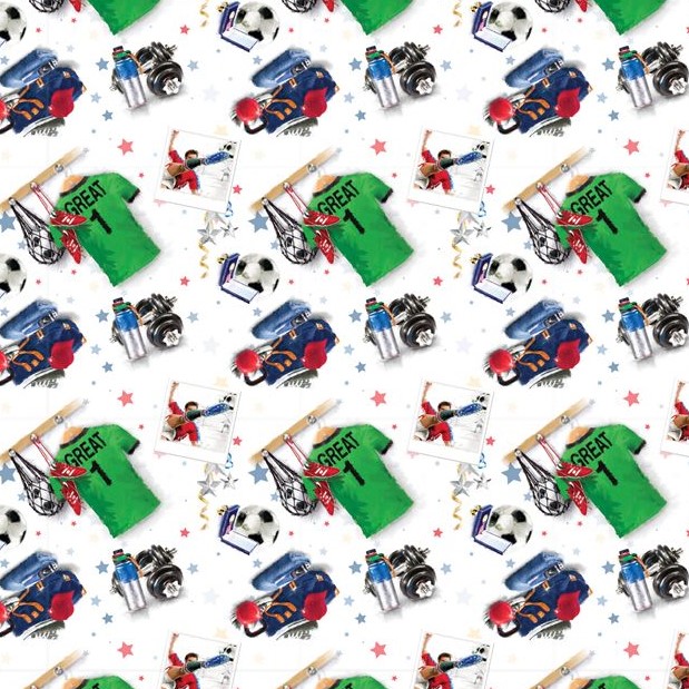 Sporting Greats Gift Wrap Sheet