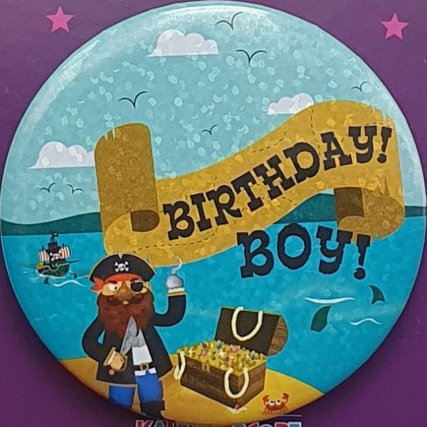 Pirate Birthday Boy Badge