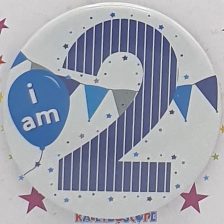 Blue Age 2 Birthday Badge