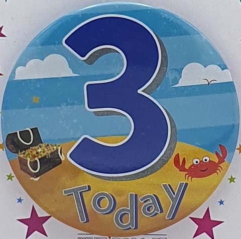 Treasure Island Age 3 Birthday Badge