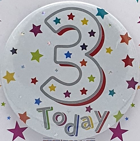 Stars Age 3 Birthday Badge