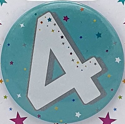 Stars Age 4 Birthday Badge