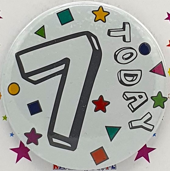 Shapes Age 7 Birthday Badge