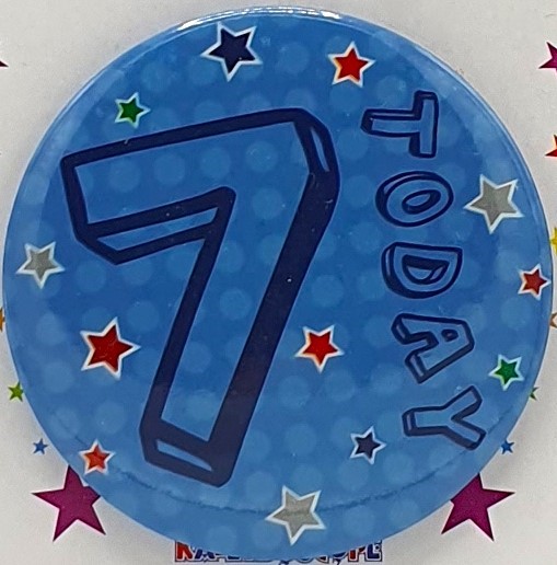 Stars Age 7 Birthday Badge