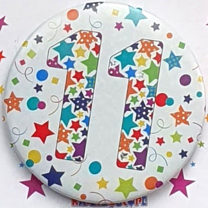 Stars Age 11 Birthday Badge