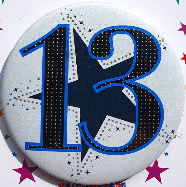 Star Age 13 Birthday Badge