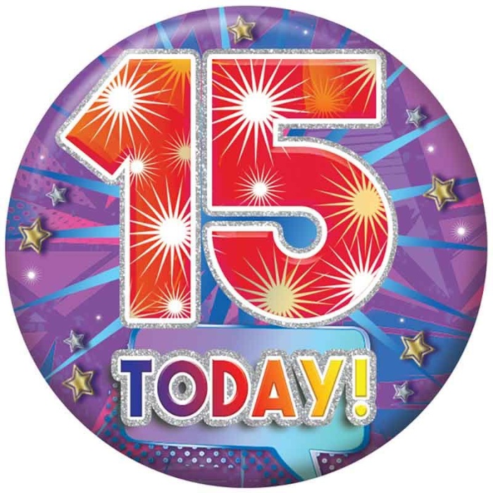 Starburst 15th Birthday Badge