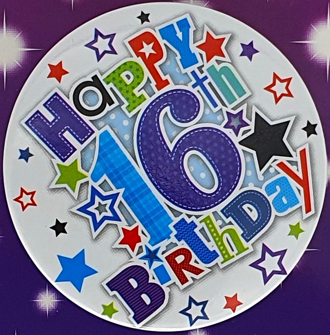 Stars 16th Birthday Badge