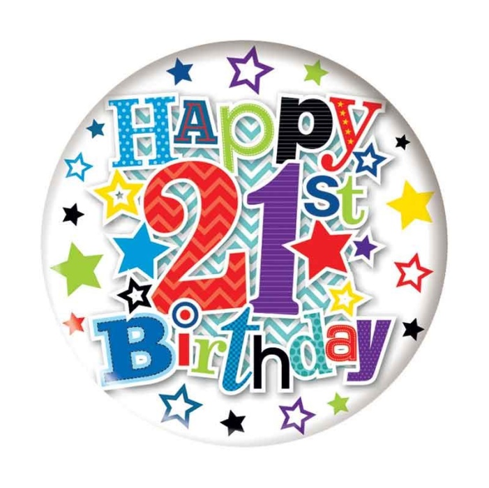 Stars 21st Birthday Badge