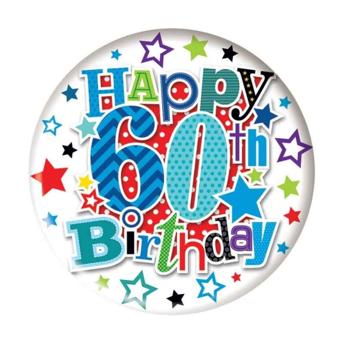 Stars 60th Birthday Badge