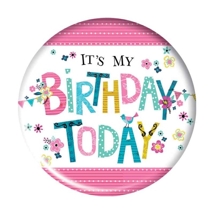 Flowers Birthday Badge