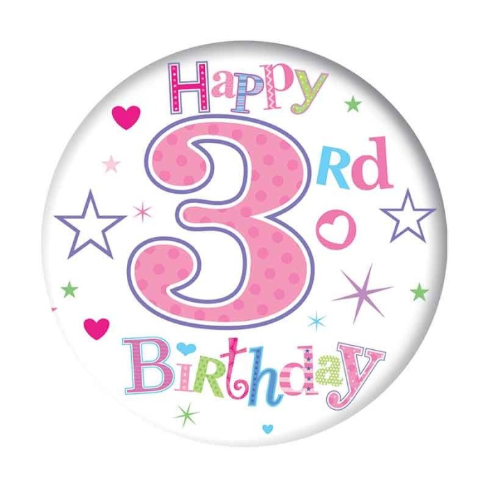 Happy 3rd Birthday Badge