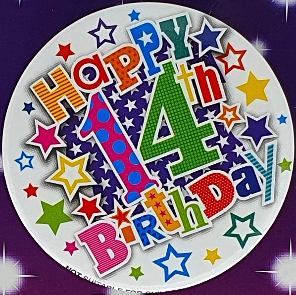 Stars 14th Birthday Badge