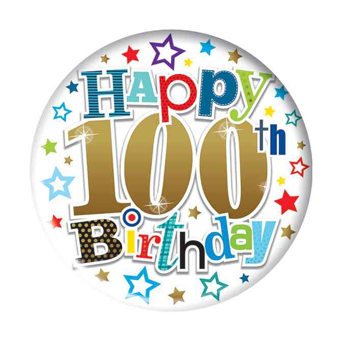 Happy 100th Birthday Badge