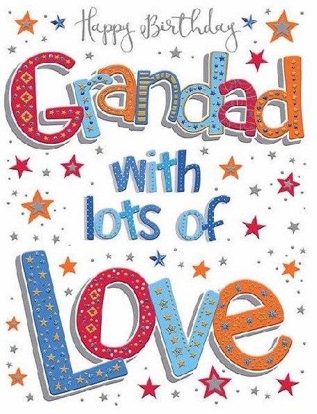 Stars Grandad Birthday Card