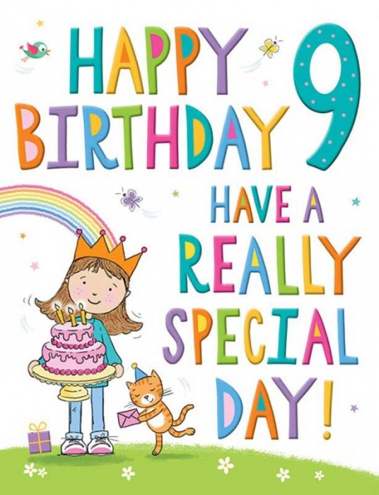 Really Special Day 9th Birthday Card