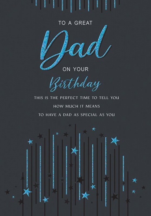 Stars & Stripes Dad Birthday Card