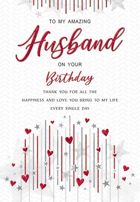 Stars & Stripes Husband Birthday Card