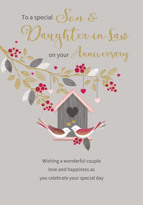 Doves Son & Daughter-In-Law Anniversary Card