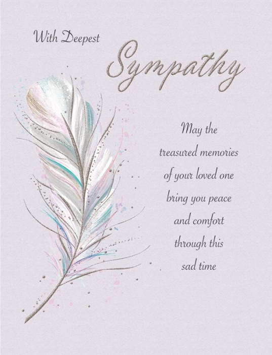 Feather Sympathy Card