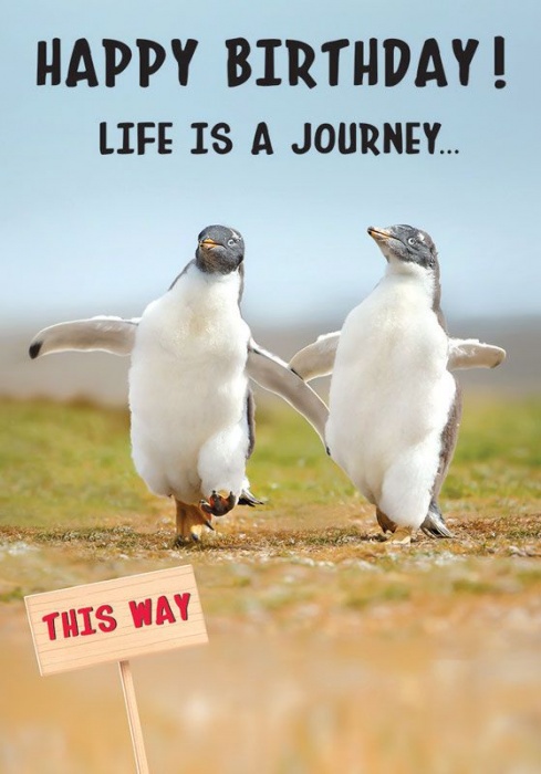 Life Is A Journey Birthday Card