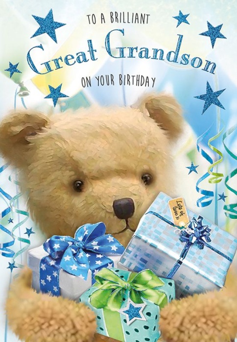 Presents Great-Grandson Birthday Card