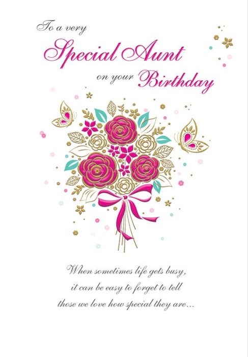 Posy Aunt Birthday Card