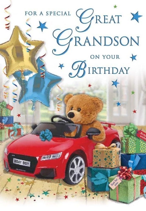 Toy Car Great-Grandson Birthday Card