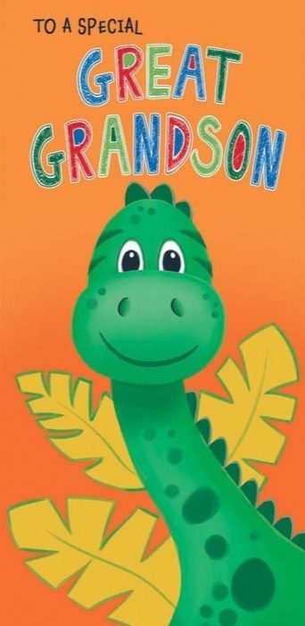 Dinosaur Great-Grandson Money Wallet Card